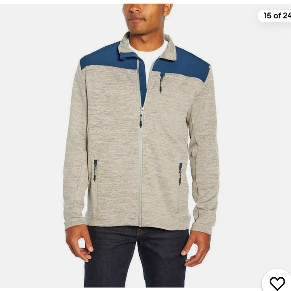 Orvis Men's Full Zip Jacket blue gray Size Medium